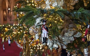 Among its ornaments are miniature Napoleons and Dukes of Wellington to complement the castle's Waterloo bicentenary display